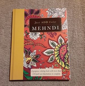 Just Add Color Mendhi adult coloring book
